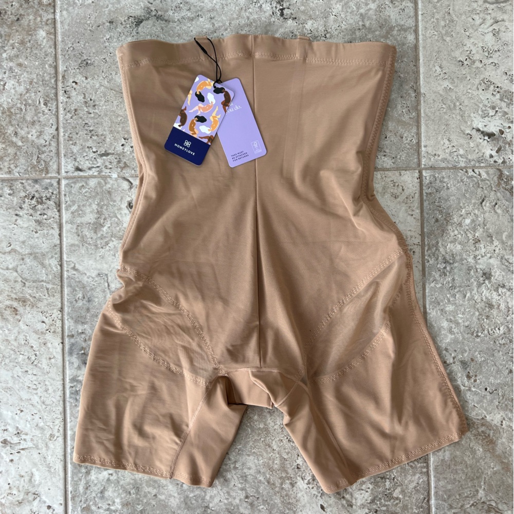 Honeylove NWT SuperPower Shapewear Short in Sand/Nude, size L - Picture 8 of 8